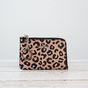 NWT Kate Spade New York Darcy Leopard Medium L-zip Cardholder